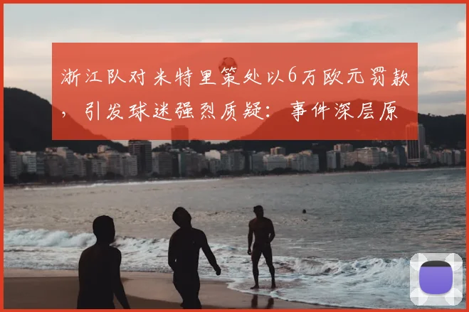 浙江队对米特里策处以6万欧元罚款,引发球迷强烈质疑:事件深层原因与球队管理探讨