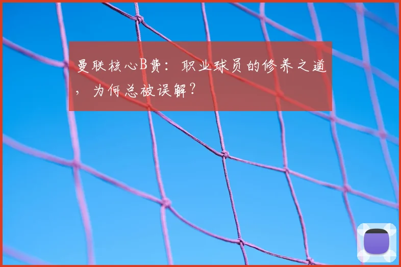 曼联核心B费:职业球员的修养之道,为何总被误解?